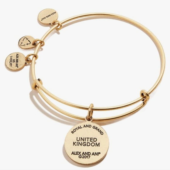 Alex and Ani Women's United Kingdom Charm Bangle Rafaelian Gold - NWT - Picture 5 of 5